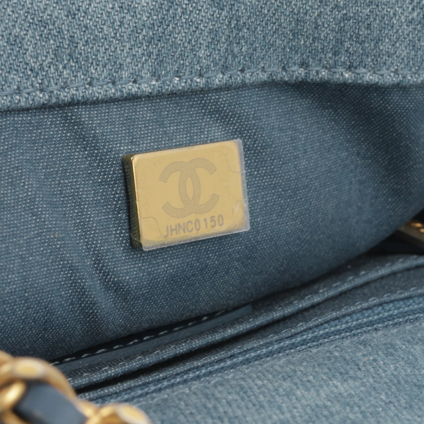 Chanel - Mini Square Pearl Crush - Blue Denim AGHW - Pre-Loved