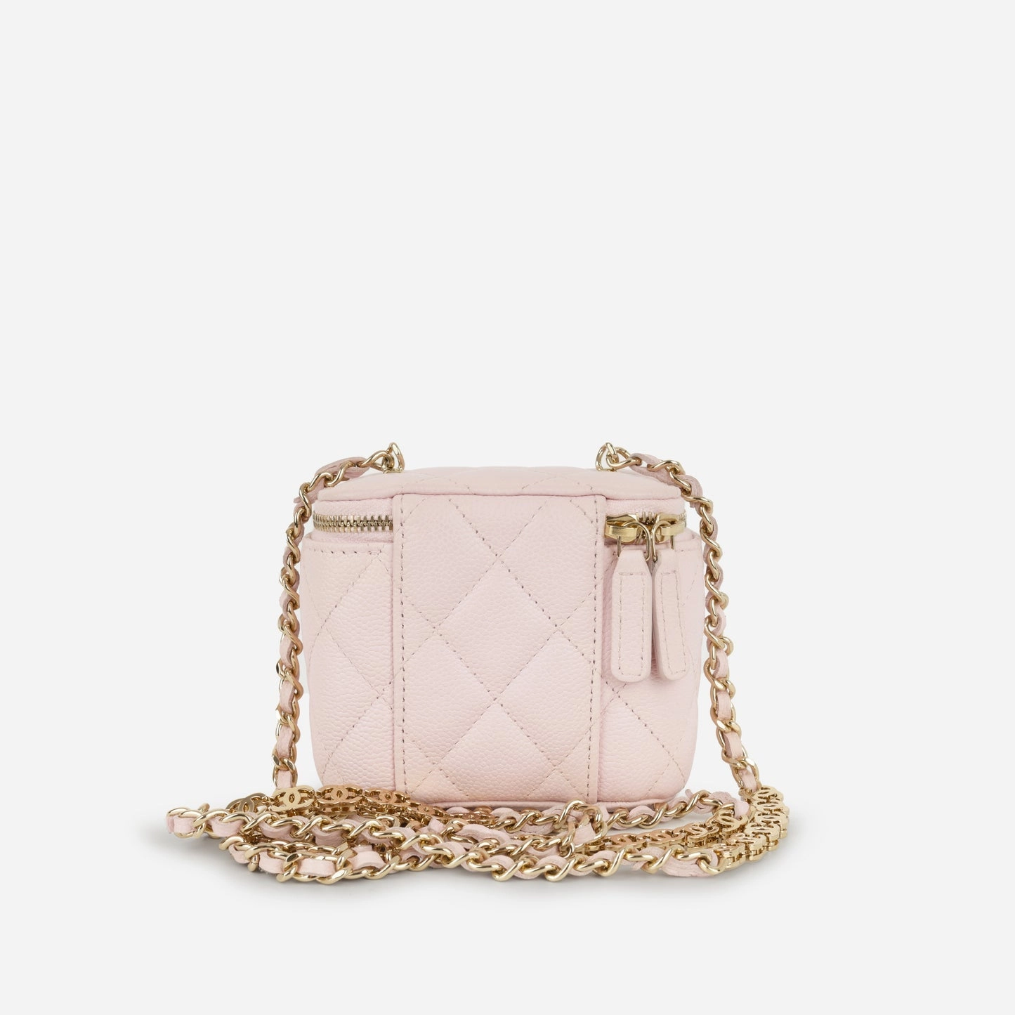 Chanel - Mini Vanity on Chain - Light Pink Lambskin CGHW - Pre-Loved - 2022