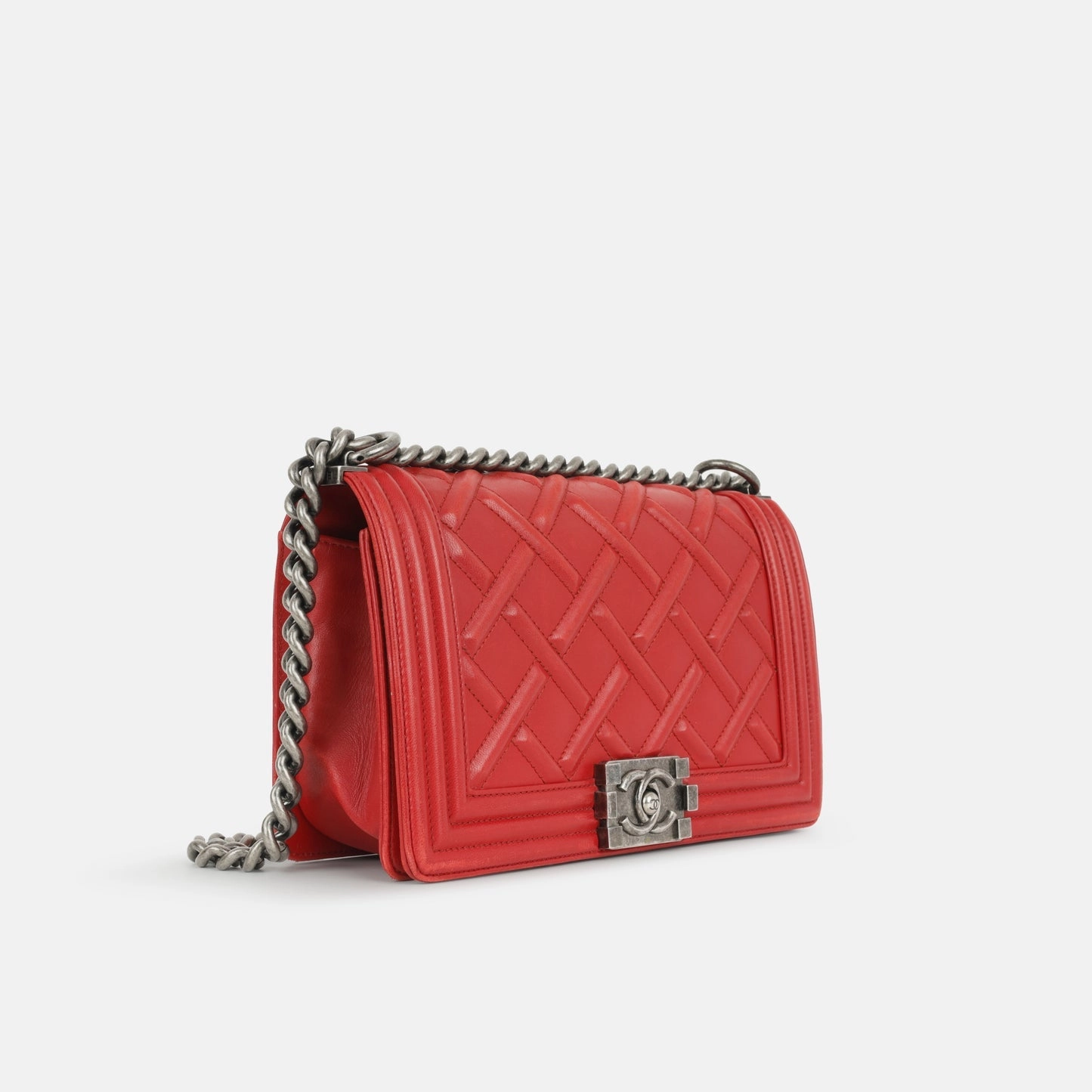 Chanel - Old Medium - Red Chateau Celtic Lambskin RHW - Pre-Loved - 2022