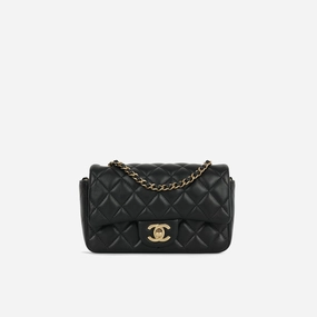 Chanel - Slim Mini Rectangular - Black Quilted Lambskin CGHW - Pre-Loved - 2024