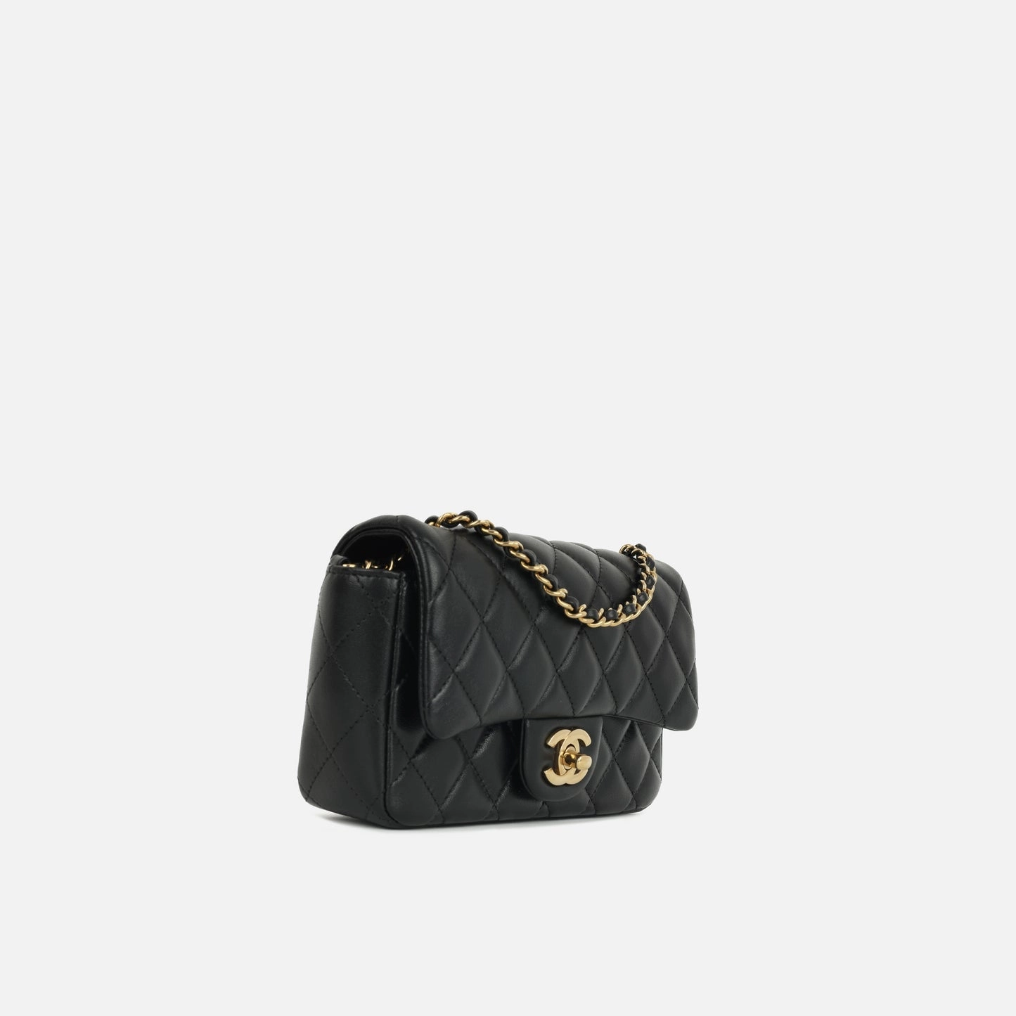 Chanel - Slim Mini Rectangular - Black Quilted Lambskin CGHW - Pre-Loved - 2024