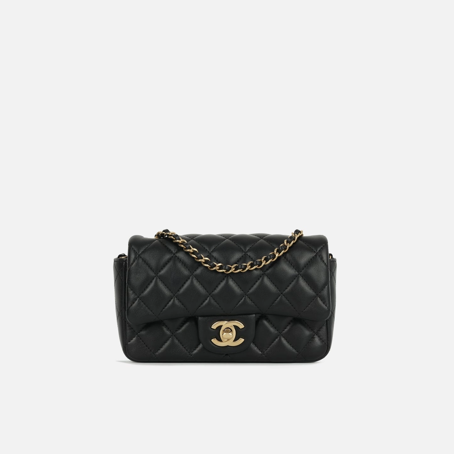 Chanel - Slim Mini Rectangular - Black Quilted Lambskin CGHW - Pre-Loved - 2024