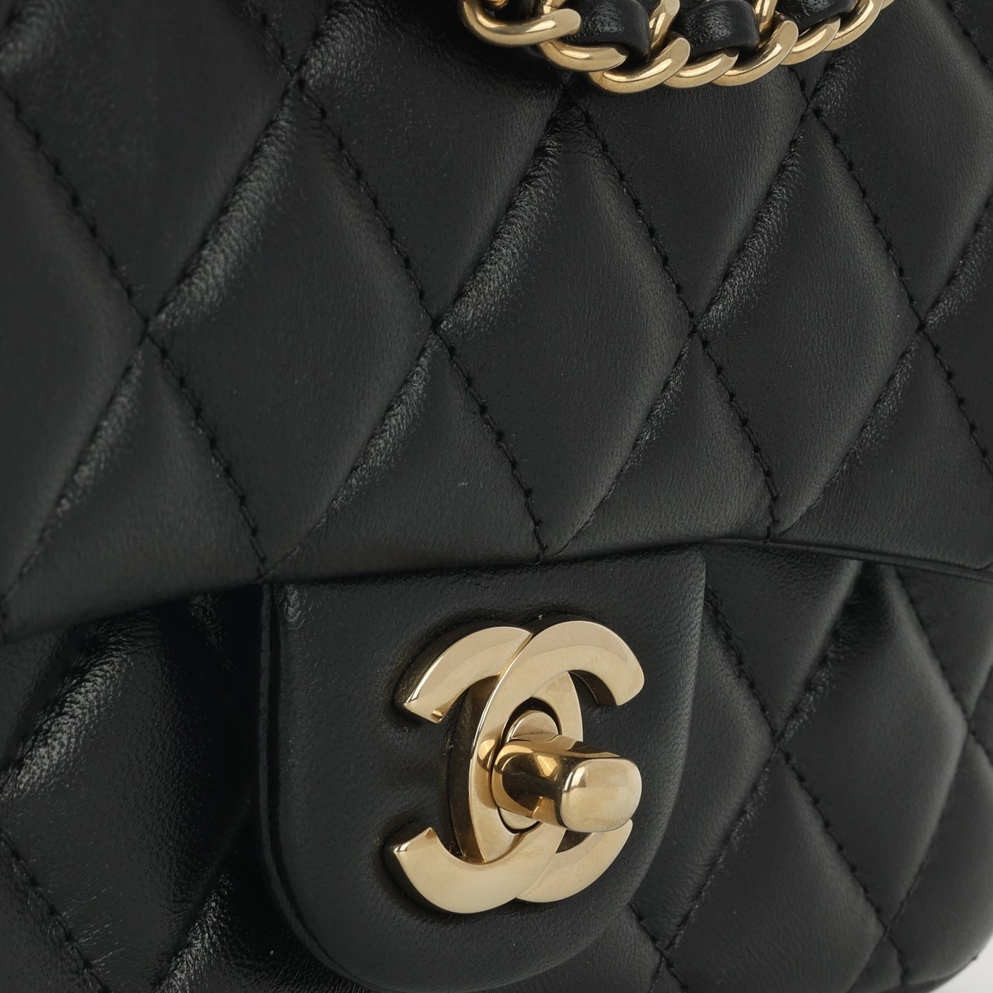 Chanel - Slim Mini Rectangular - Black Quilted Lambskin CGHW - Pre-Loved - 2024
