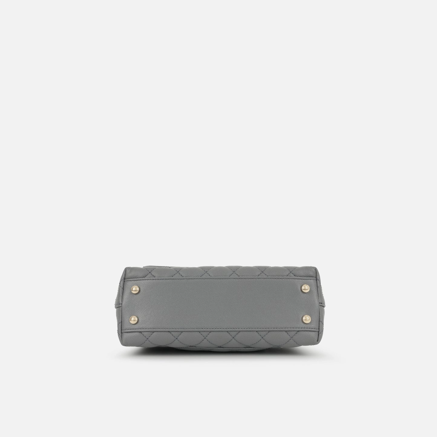 Chanel - Small Coco Handle Bag - Dark Grey Caviar CGHW - Pre-Loved