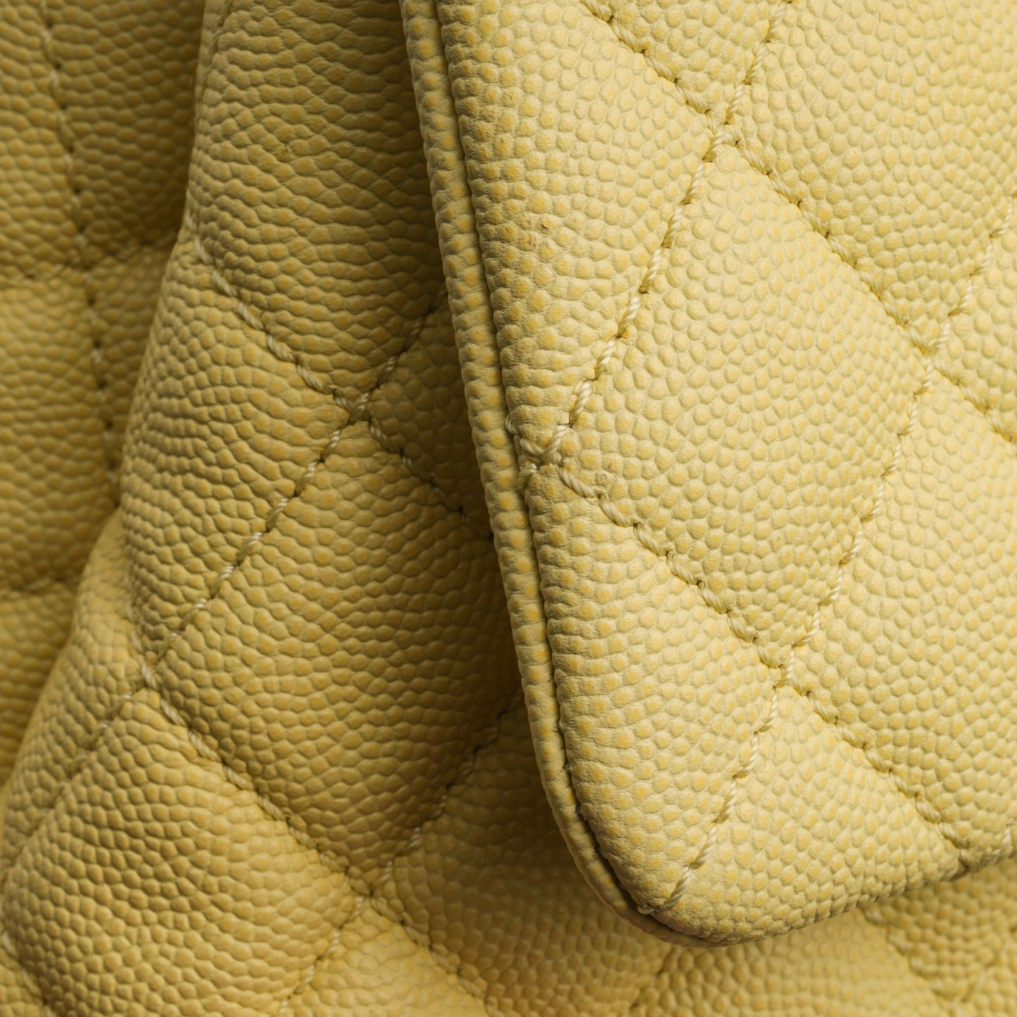 Chanel - Small Coco Handle Bag - Yellow Caviar AGHW - Pre-Loved - 2017