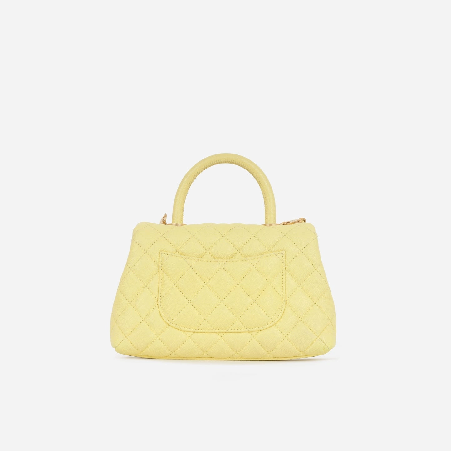 Chanel - Small Coco Handle Bag - Yellow Caviar AGHW - Pre-Loved - 2017