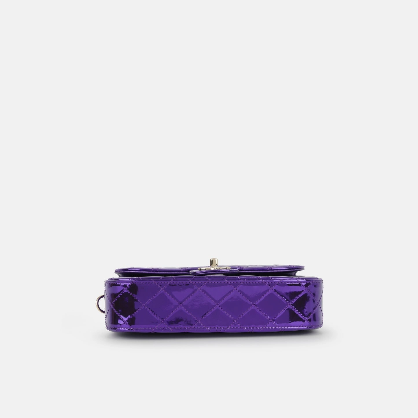 Chanel - Small Seasonal Flap W/Star Pouch - Metallic Purple Patent CGHW - Pre-Loved