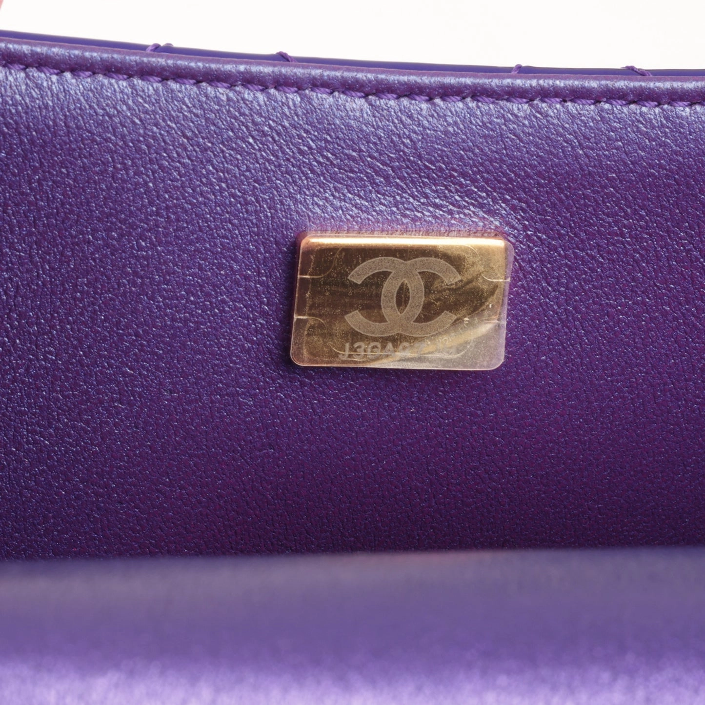 Chanel - Small Seasonal Flap W/Star Pouch - Metallic Purple Patent CGHW - Pre-Loved
