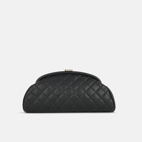 Chanel - Timeless Clutch - Black Caviar SHW - 2006- Pre-Loved
