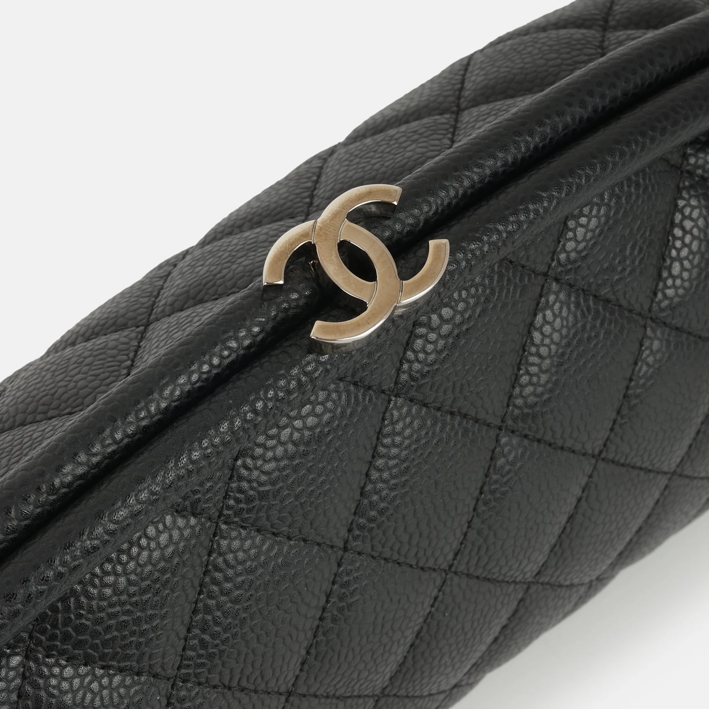 Chanel - Timeless Clutch - Black Caviar SHW - 2006- Pre-Loved