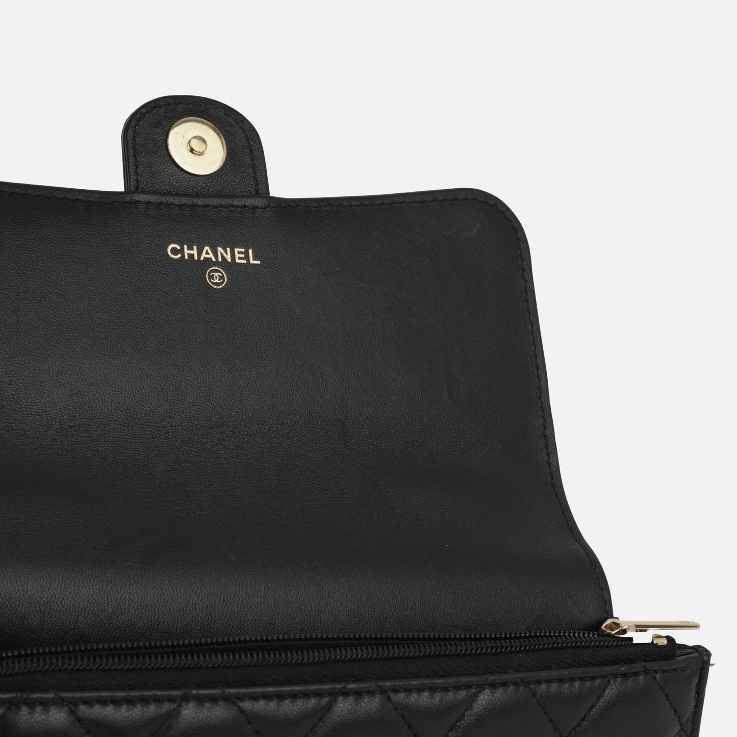 Chanel - Top Handle Phone Holder - Black Lambskin CGHW - Pre-Loved