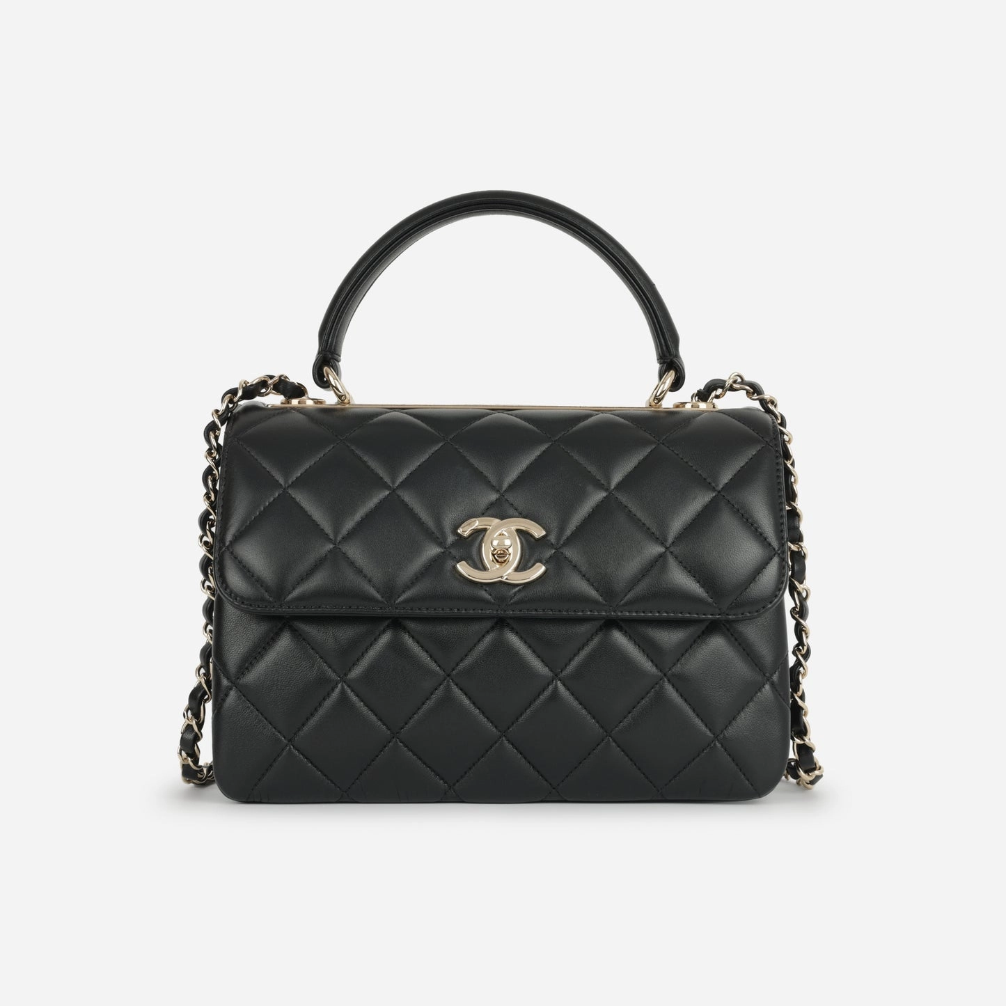 Chanel - Trendy CC Flap Bag - Small - Black Lambskin CGHW - Pre-loved
