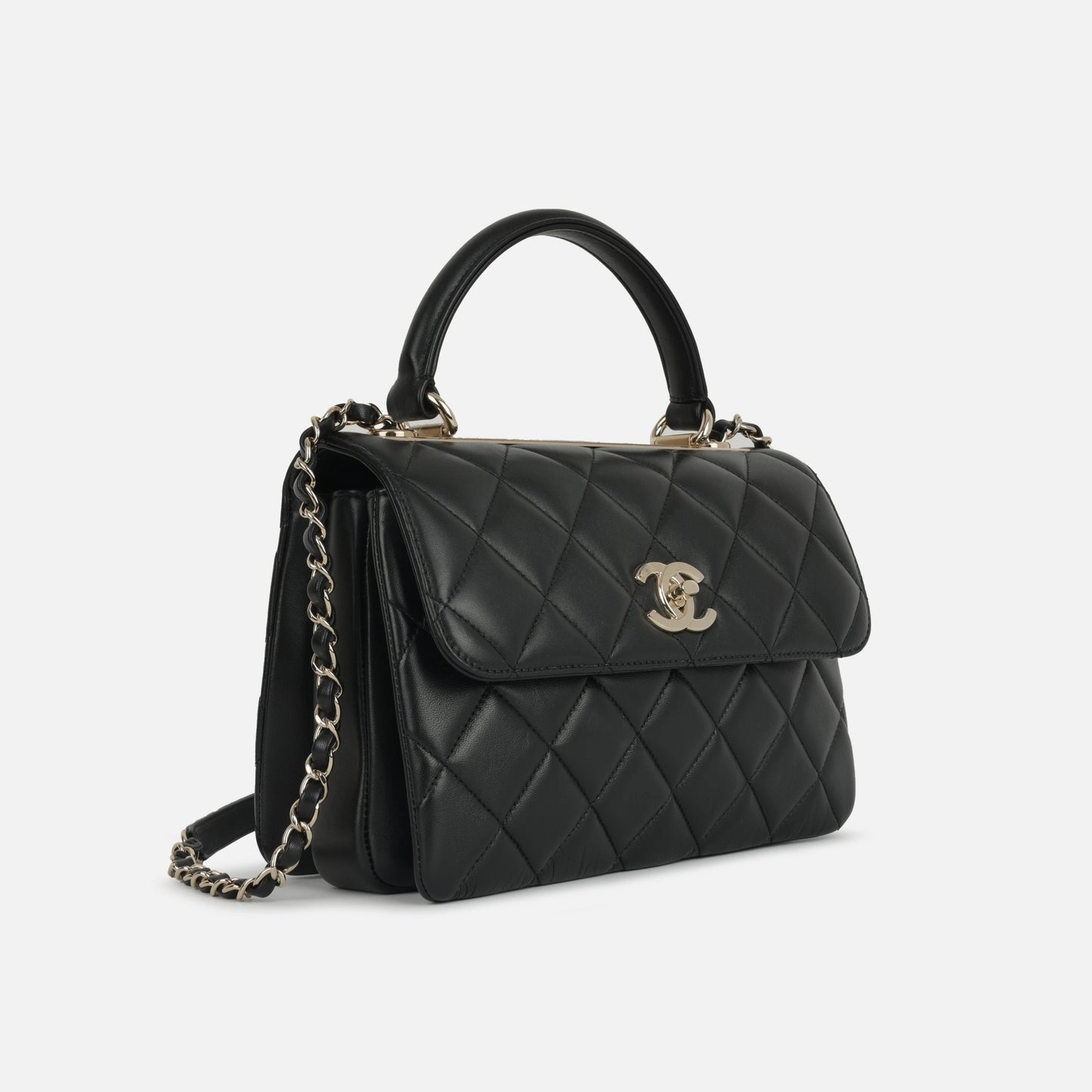 Chanel - Trendy CC Flap Bag - Small - Black Lambskin CGHW - Pre-loved
