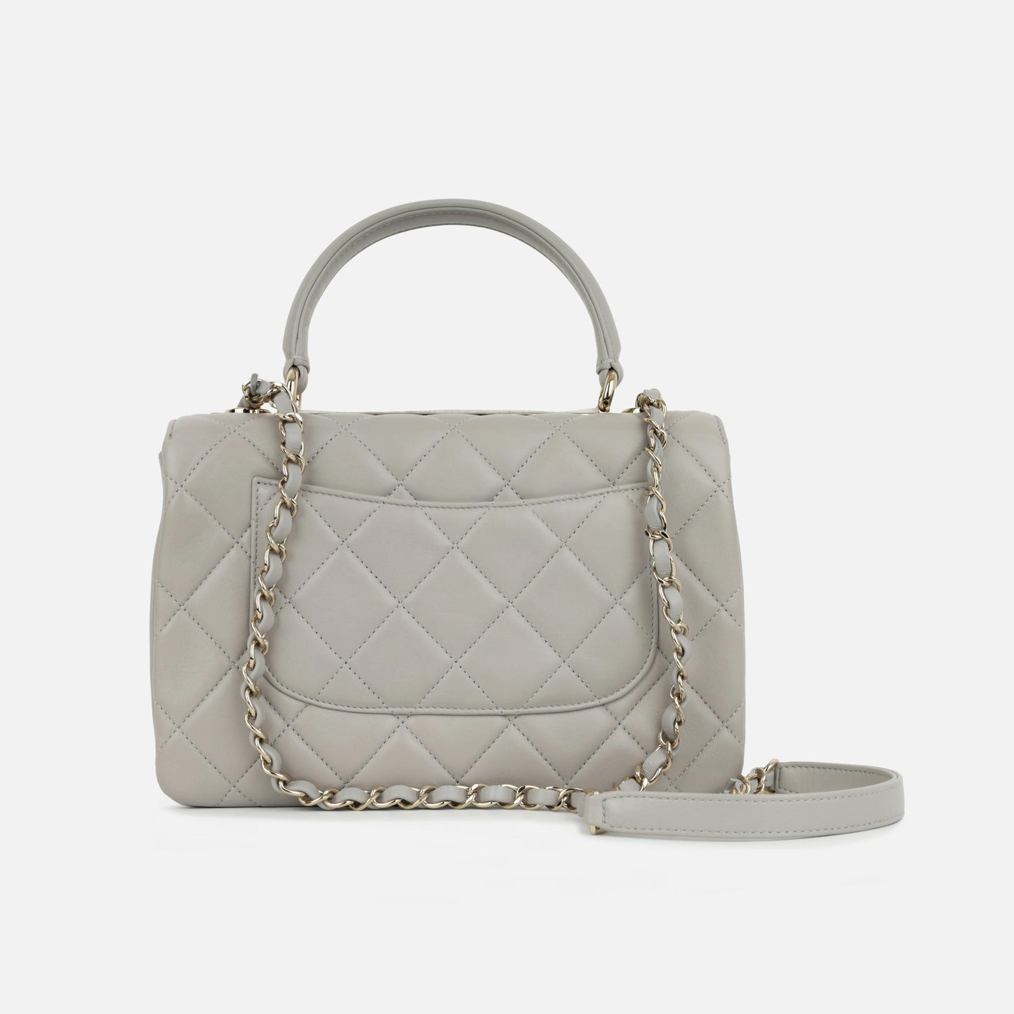 Chanel - Trendy CC Flap Bag - Small - Grey Lambskin CGHW - Pre-loved - 2022