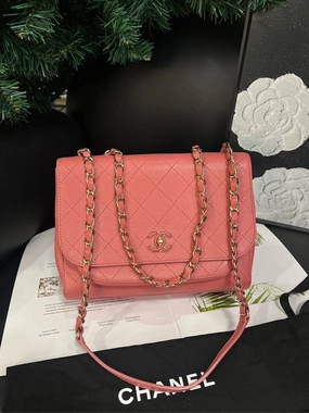 Chanel Bean Powder Crossbody Bag Pink