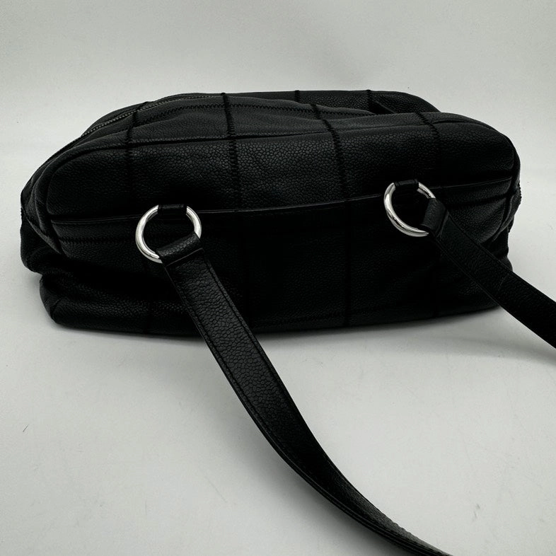 Chanel Black Leather Shoulder Bag Medium Size
