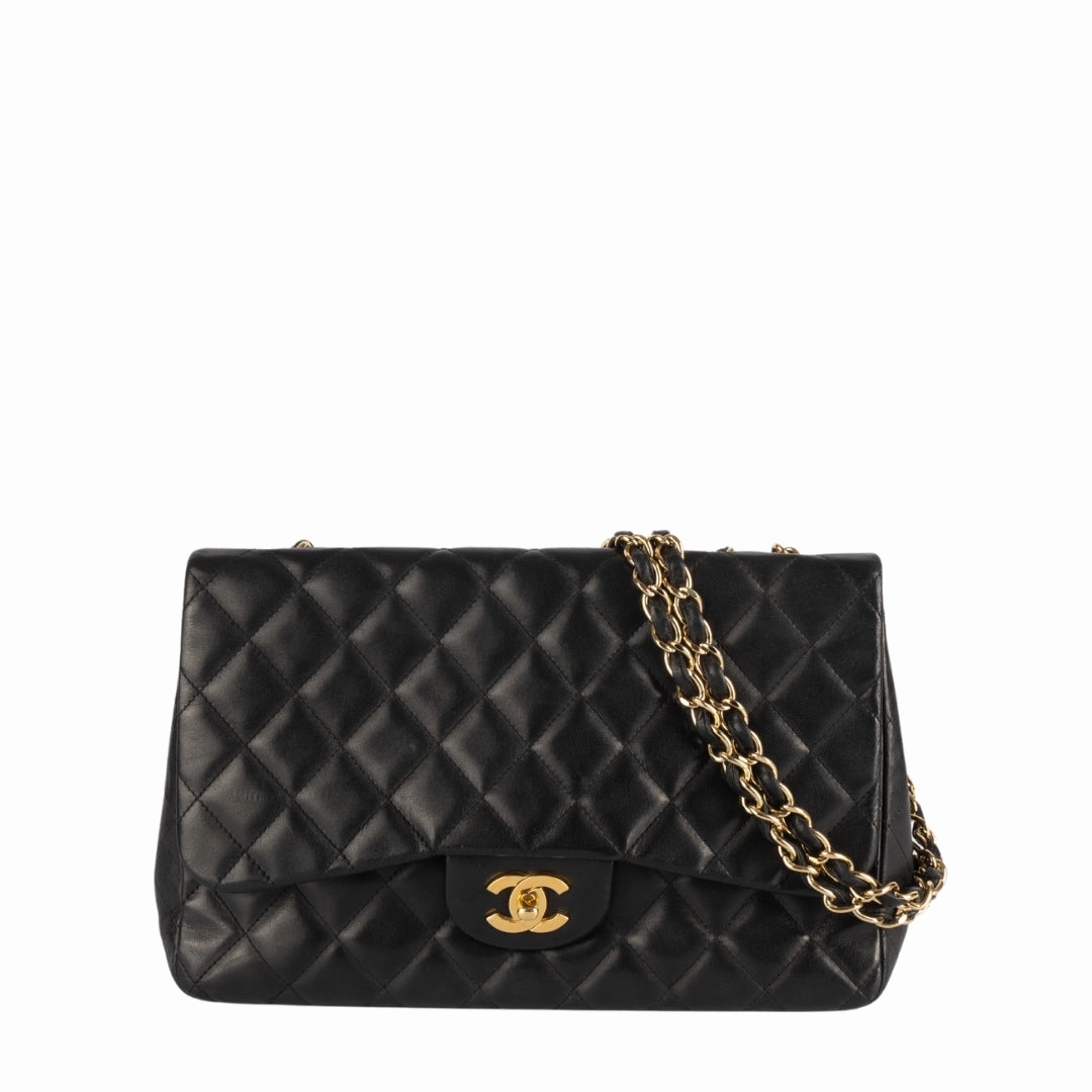 Chanel Black Quilted Leather Maxi Classic Shoulder Bag (prepaid)