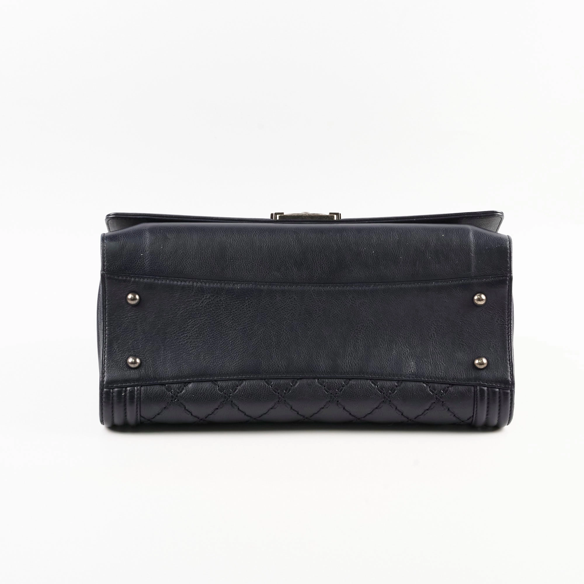 Chanel Boy 2-way Chain Tote Bag Navy