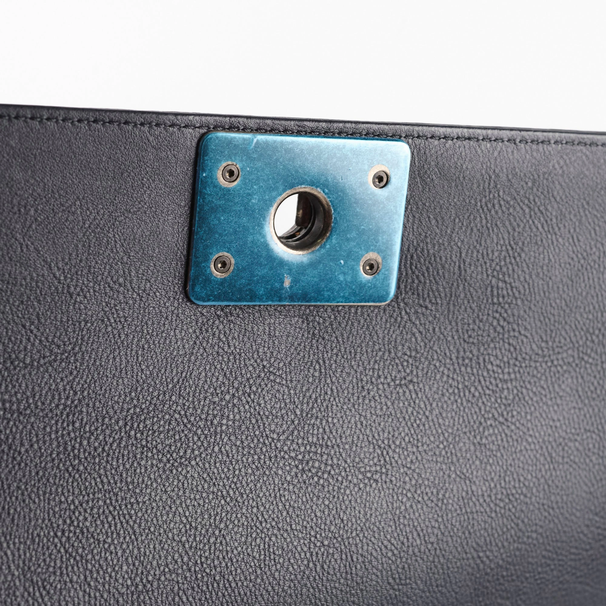 Chanel Boy 2-way Chain Tote Bag Navy
