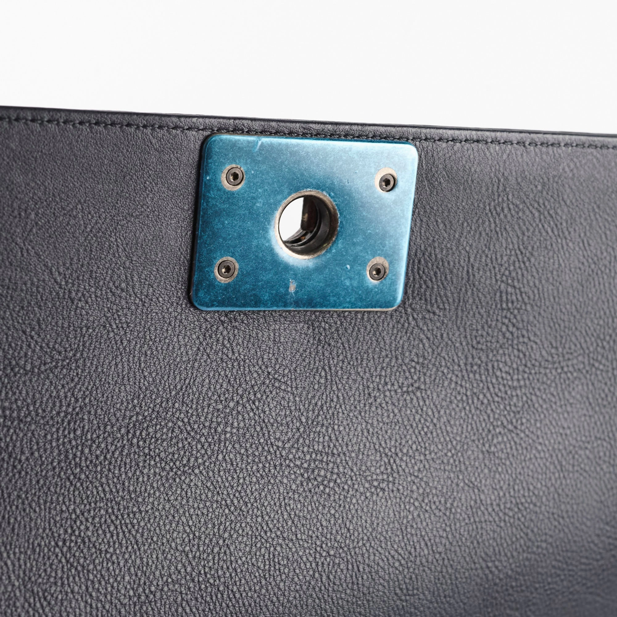 Chanel Boy 2-way Chain Tote Bag Navy