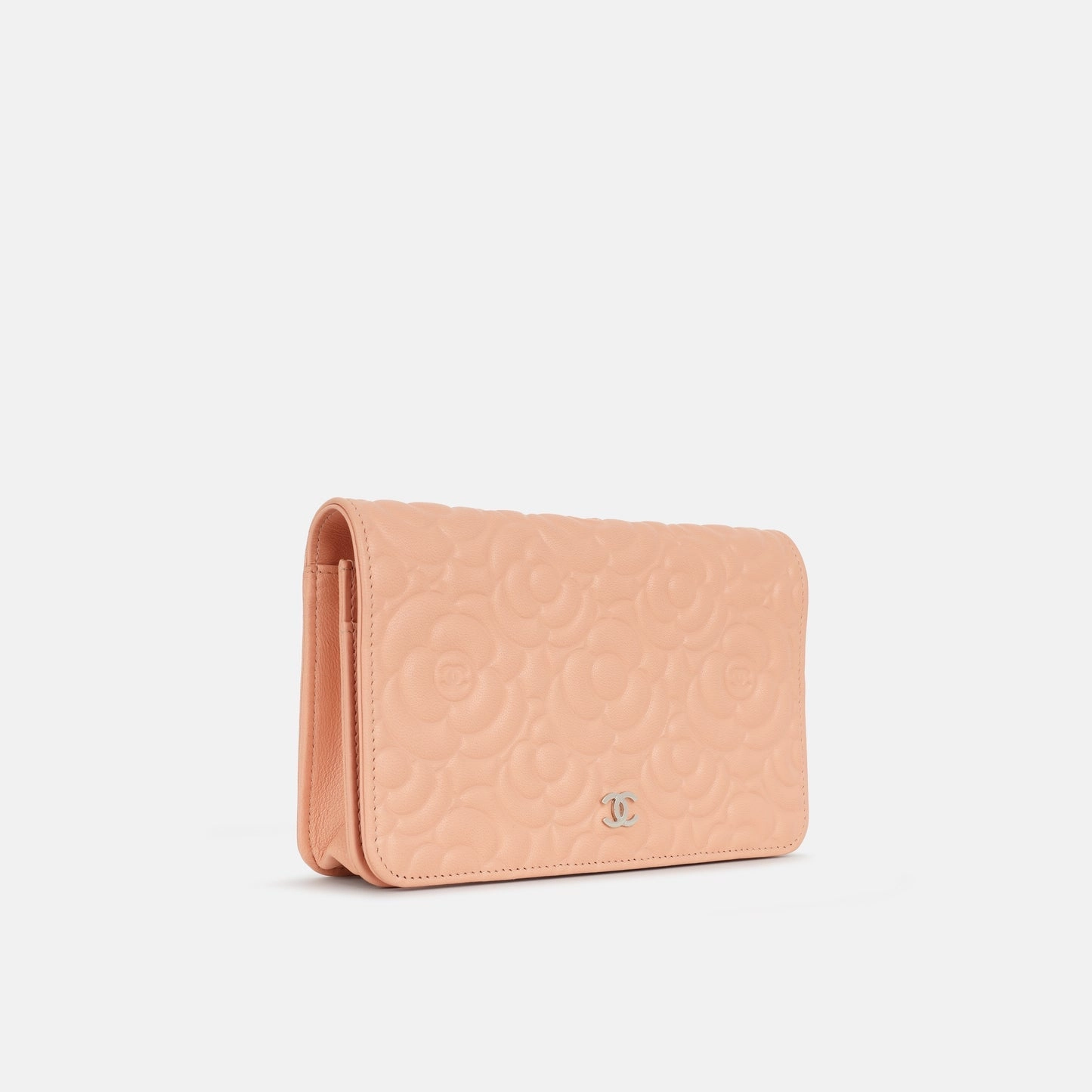 Chanel Camellia WOC Peach Lambskin SHW