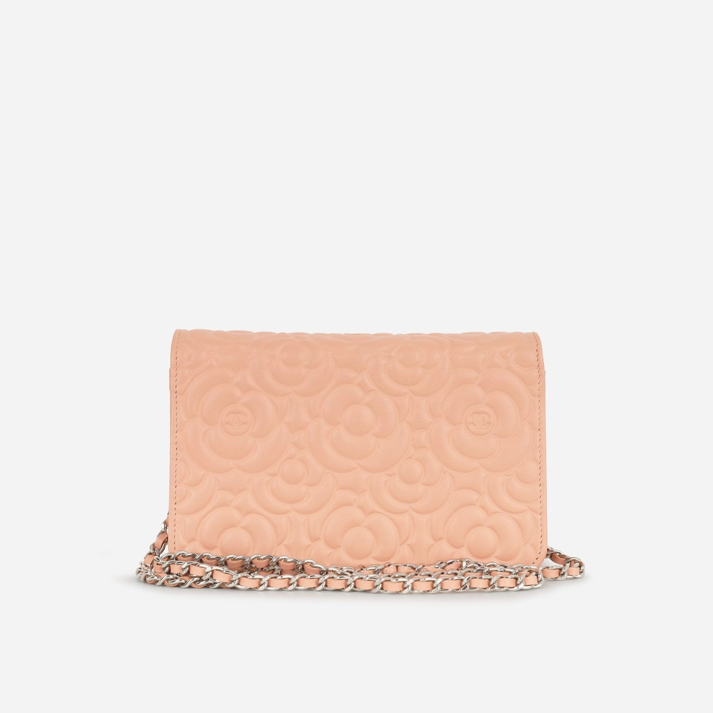 Chanel Camellia WOC Peach Lambskin SHW