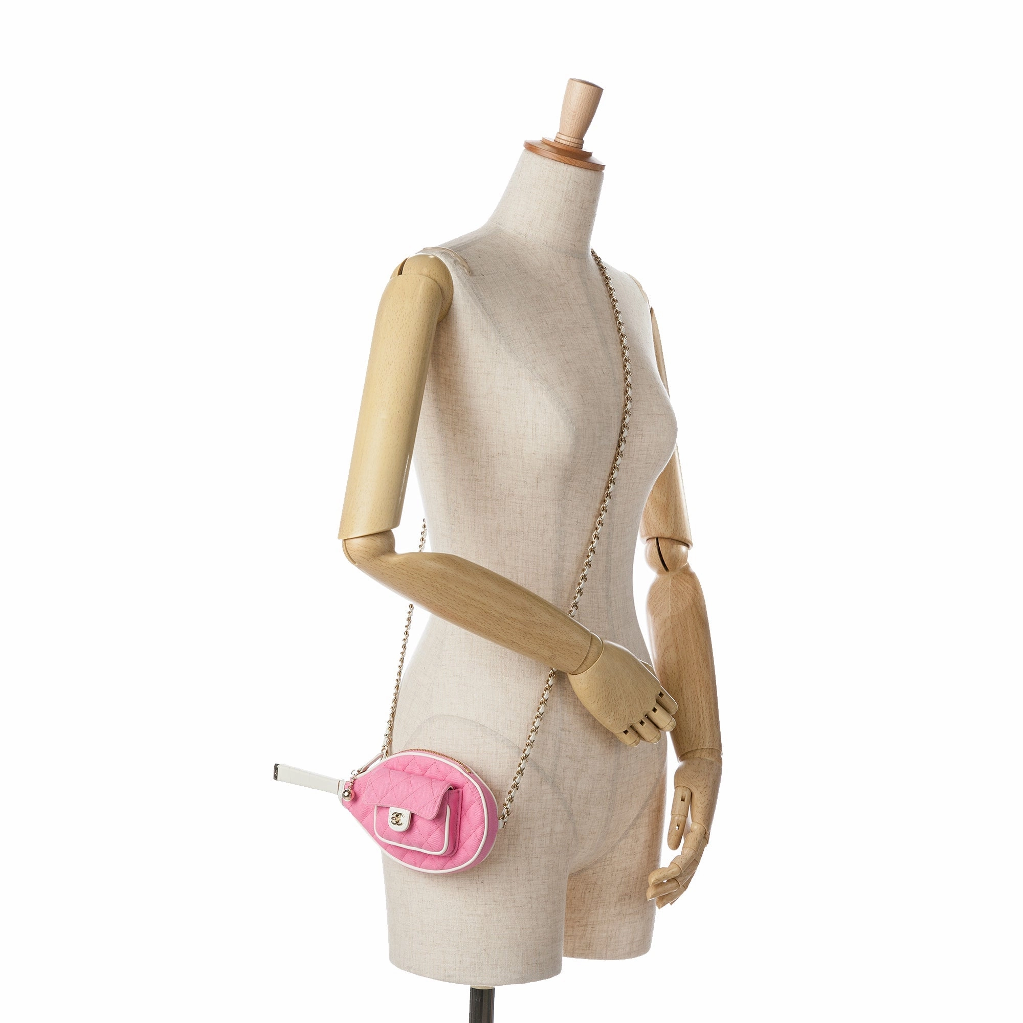 Chanel Canvas Tennis Racket Mirror and Crossbody Set (21026)
