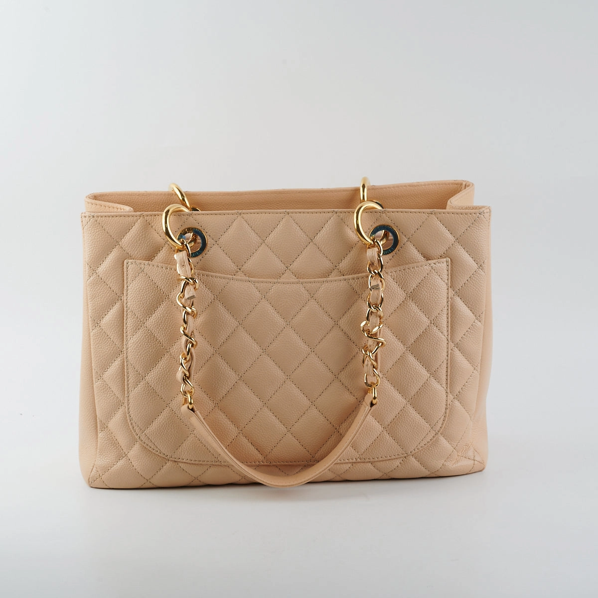 Chanel Caviar Grand Shopping Tote GST Beige