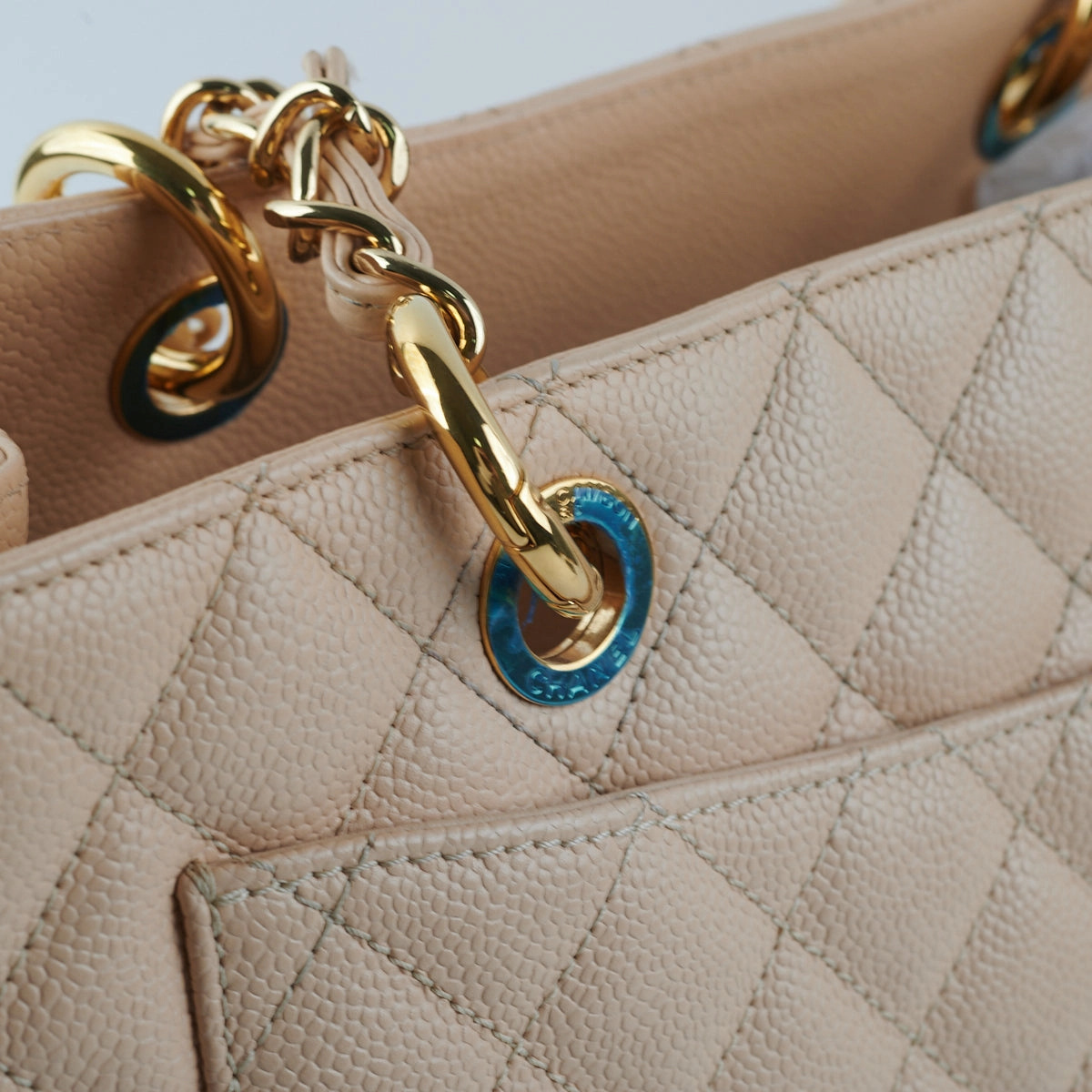 Chanel Caviar Grand Shopping Tote GST Beige