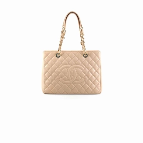 Chanel Caviar Grand Shopping Tote GST Beige
