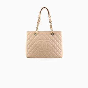 Chanel Caviar Grand Shopping Tote GST Beige