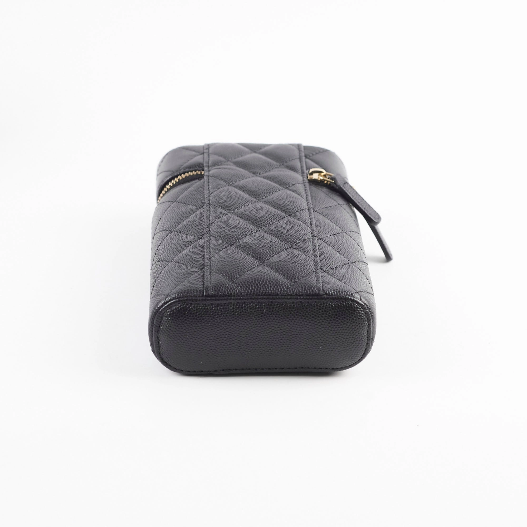 Chanel Caviar Vertical Vanity Case Black