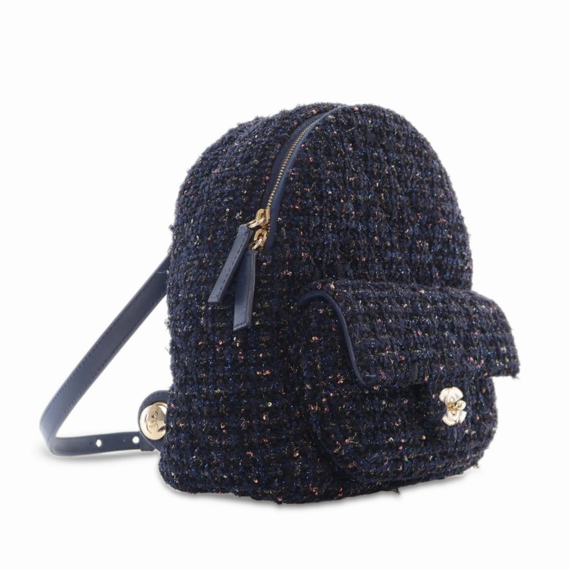 Chanel CC Fantasy Tweed Front Pocket Backpack (20561)