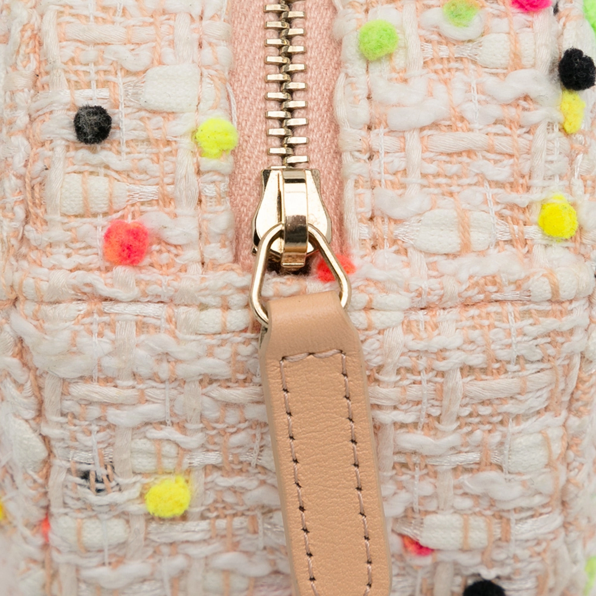 Chanel Cc Round Tweed Crossbody Bag