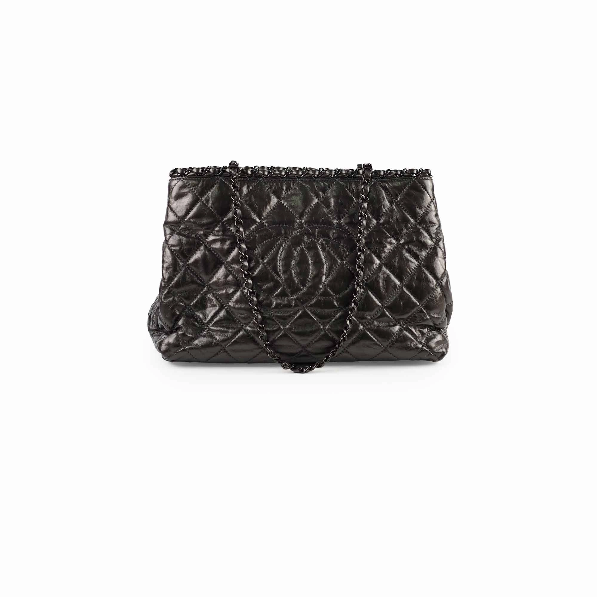 Chanel Chain Me Tote Bag Dark Grey