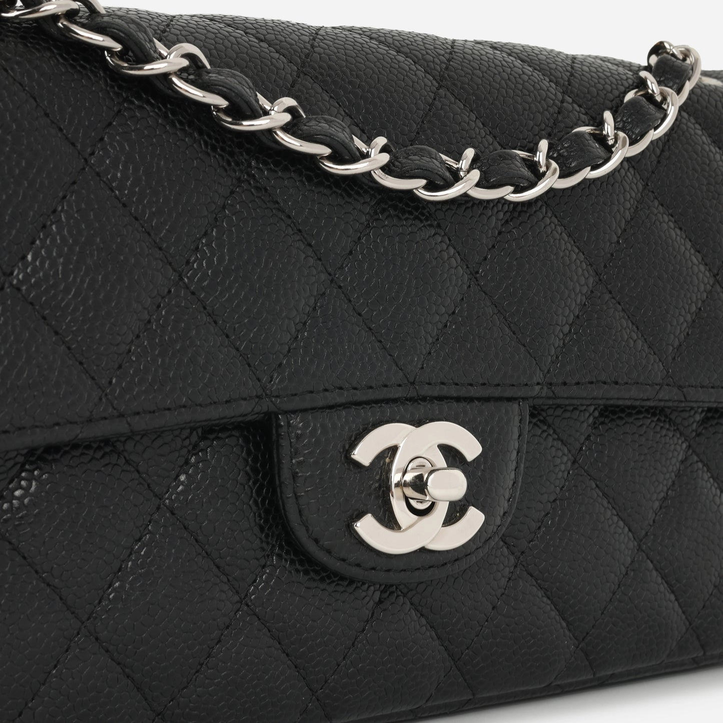 Chanel Chanel - East West Flap Bag - Black Caviar SHW - Pre Loved - 2009