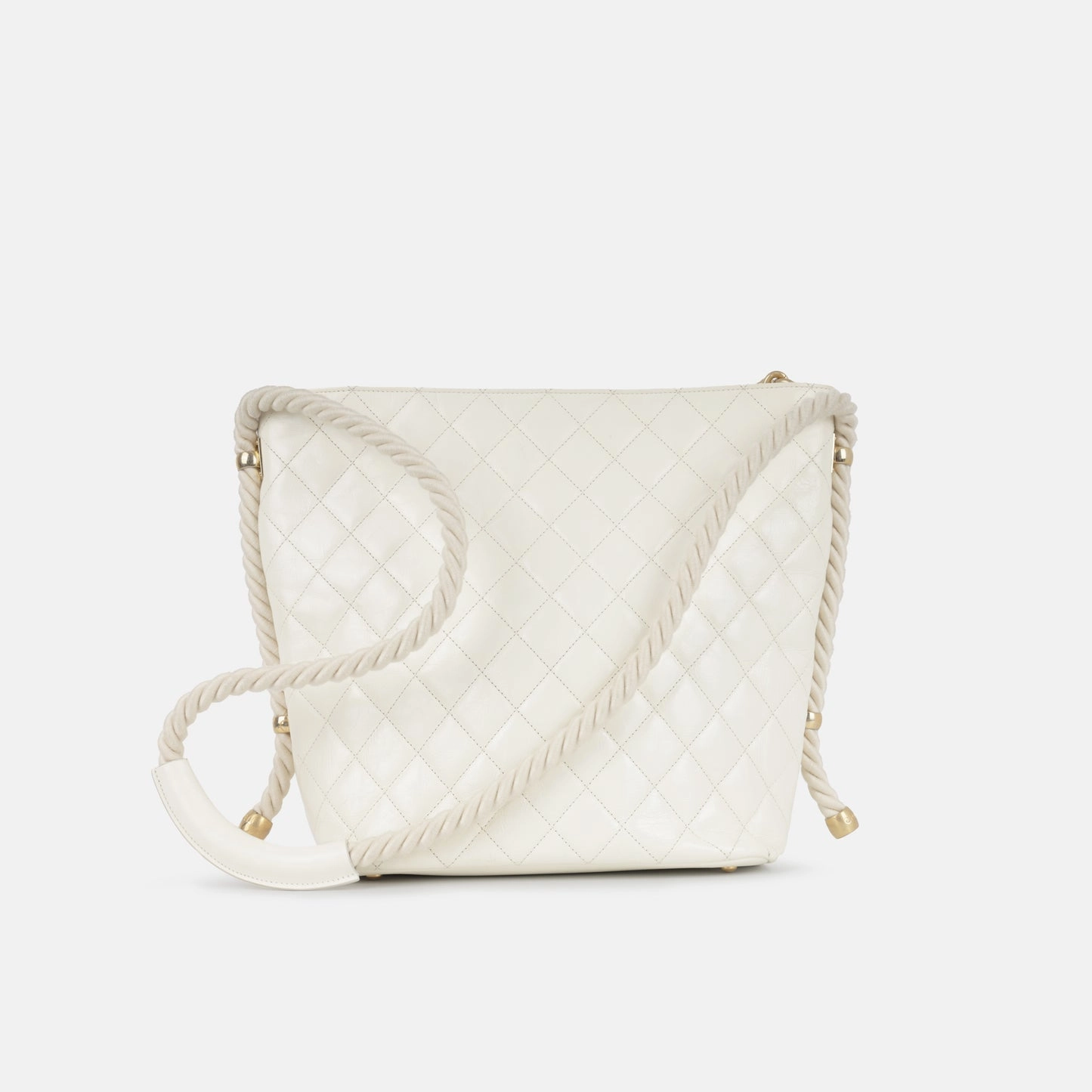 Chanel Chanel - En Vogue Large Hobo Bag - White Aged Calfskin Leather GHW - Pre-Loved