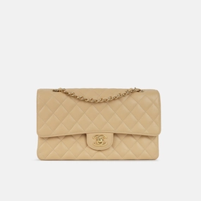 Chanel Chanel - Medium Classic Flap - Beige Caviar GHW - 2015 - Pre-Loved
