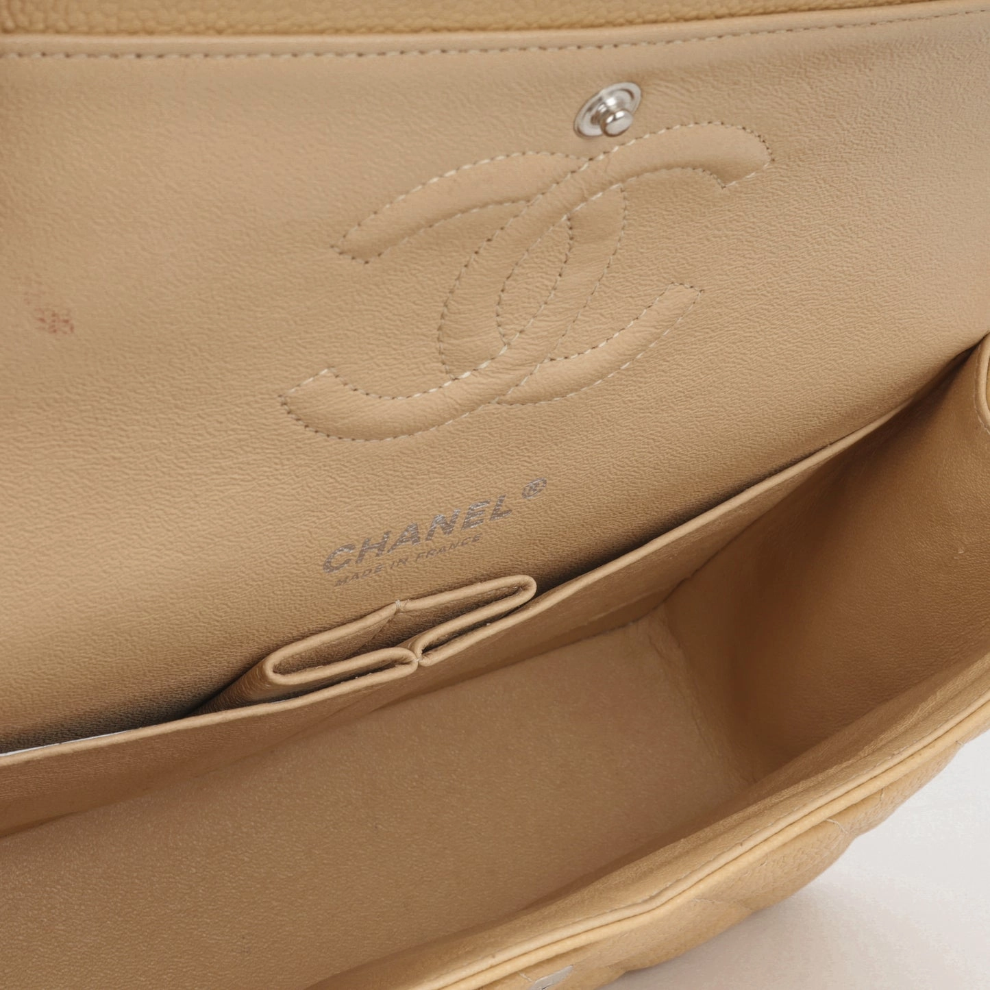 Chanel Chanel - Medium Classic Flap - Beige Caviar SHW - 2014 - Pre-Loved