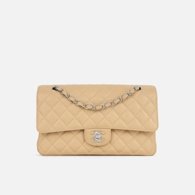 Chanel Chanel - Medium Classic Flap - Beige Caviar SHW - 2014 - Pre-Loved
