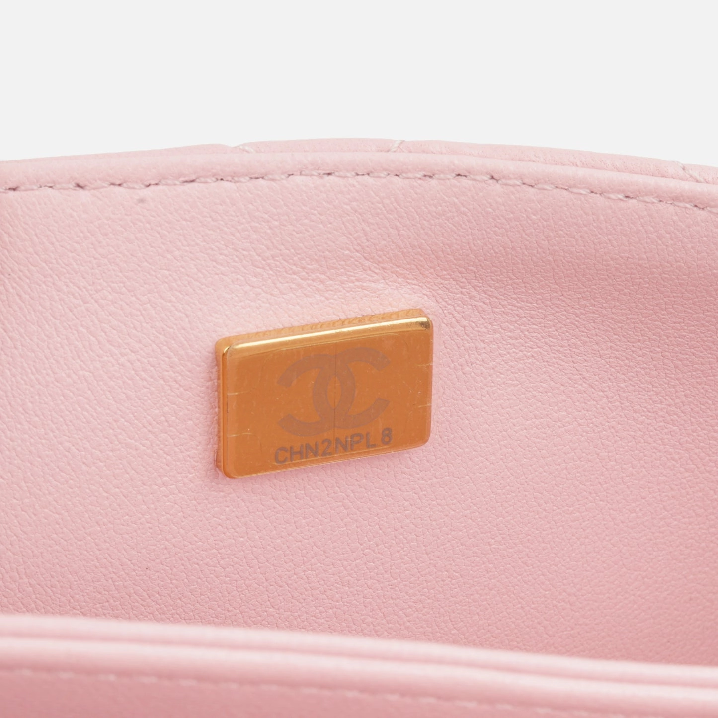 Chanel Chanel - Seasonal Flap W/Logo Top Handle - Pink Lambskin AGHW - Plaque Series