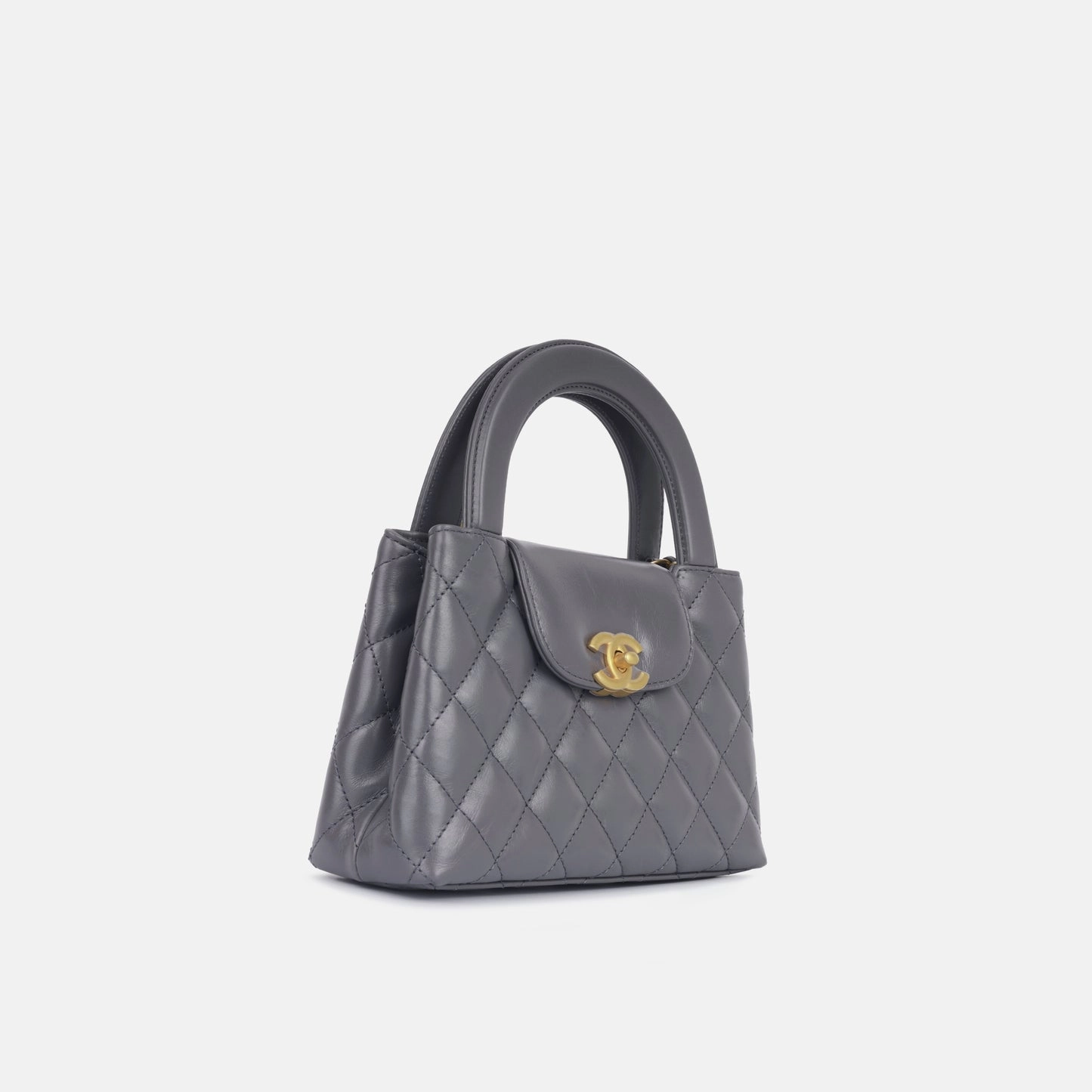 Chanel Chanel - Small Kelly Re-Edition - Grey Calfskin - GHW - Pristine Condition