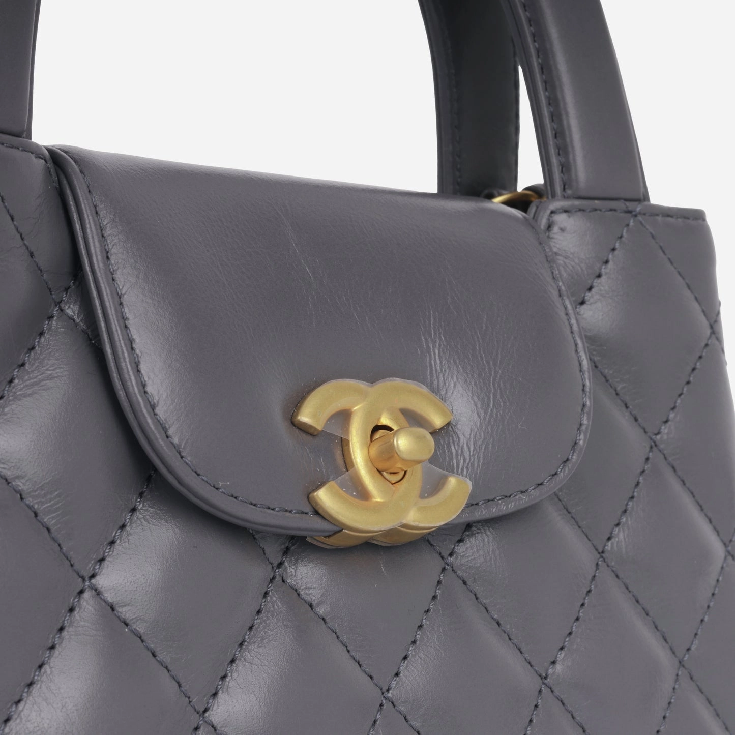 Chanel Chanel - Small Kelly Re-Edition - Grey Calfskin - GHW - Pristine Condition