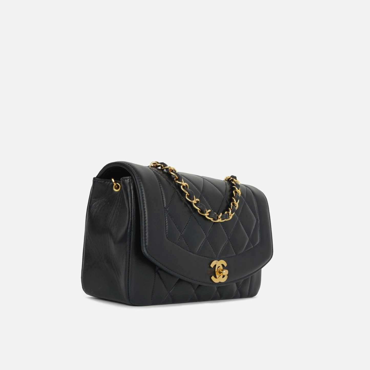Chanel Chanel - Vintage Small Diana Flap - Navy Lambskin GHW - 1991 - Pre-Loved