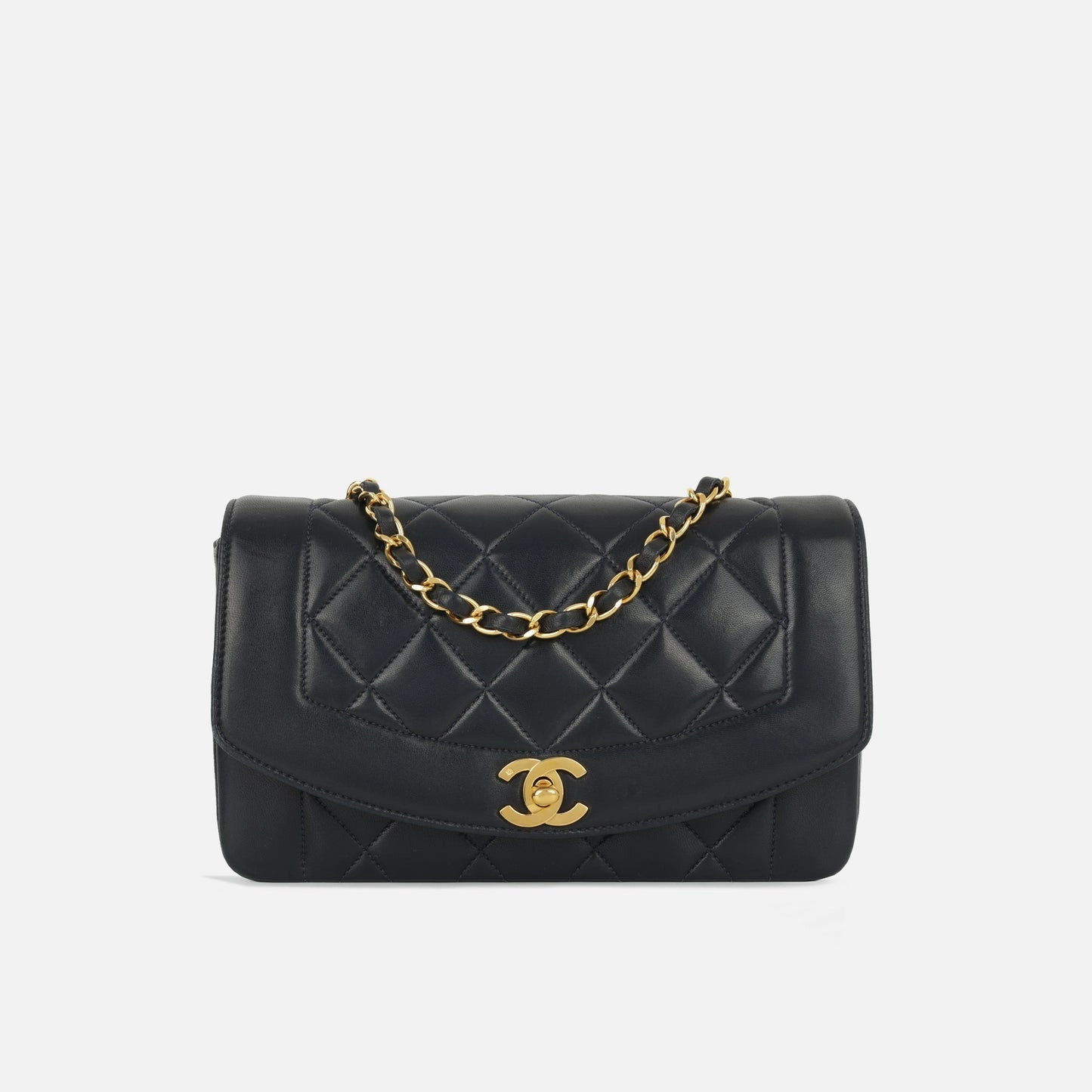 Chanel Chanel - Vintage Small Diana Flap - Navy Lambskin GHW - 1991 - Pre-Loved
