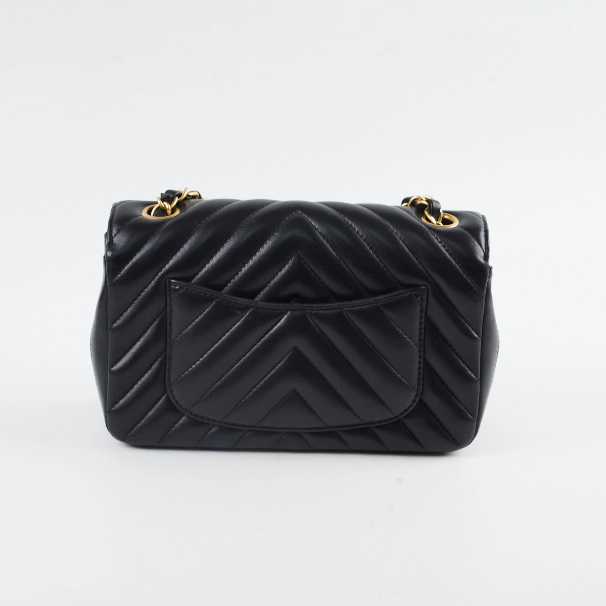 Chanel Chevron Mini Retangular Black