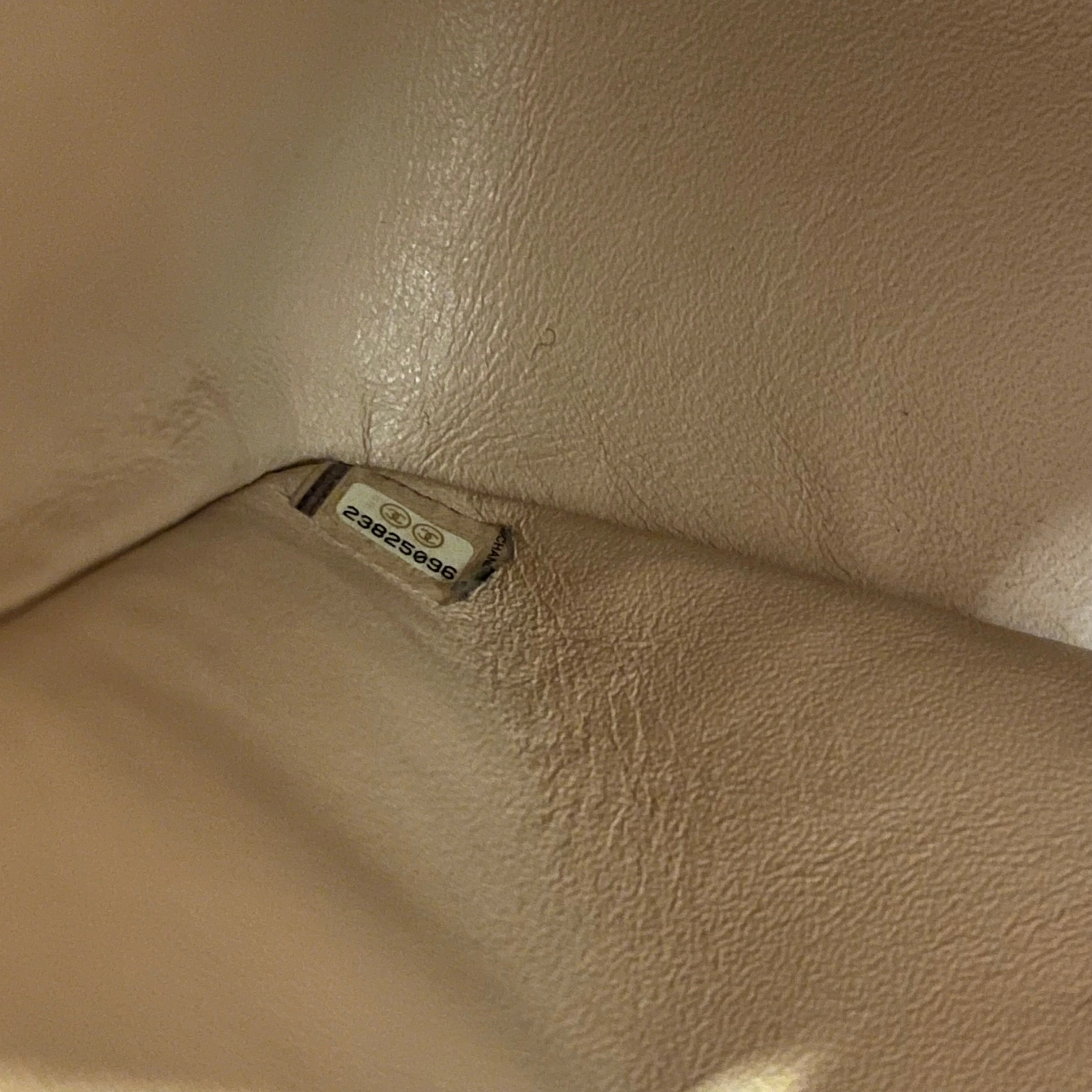 CHANEL Classic Double Flap Jumbo Beige Quilted Caviar Leather Shoulder Bag