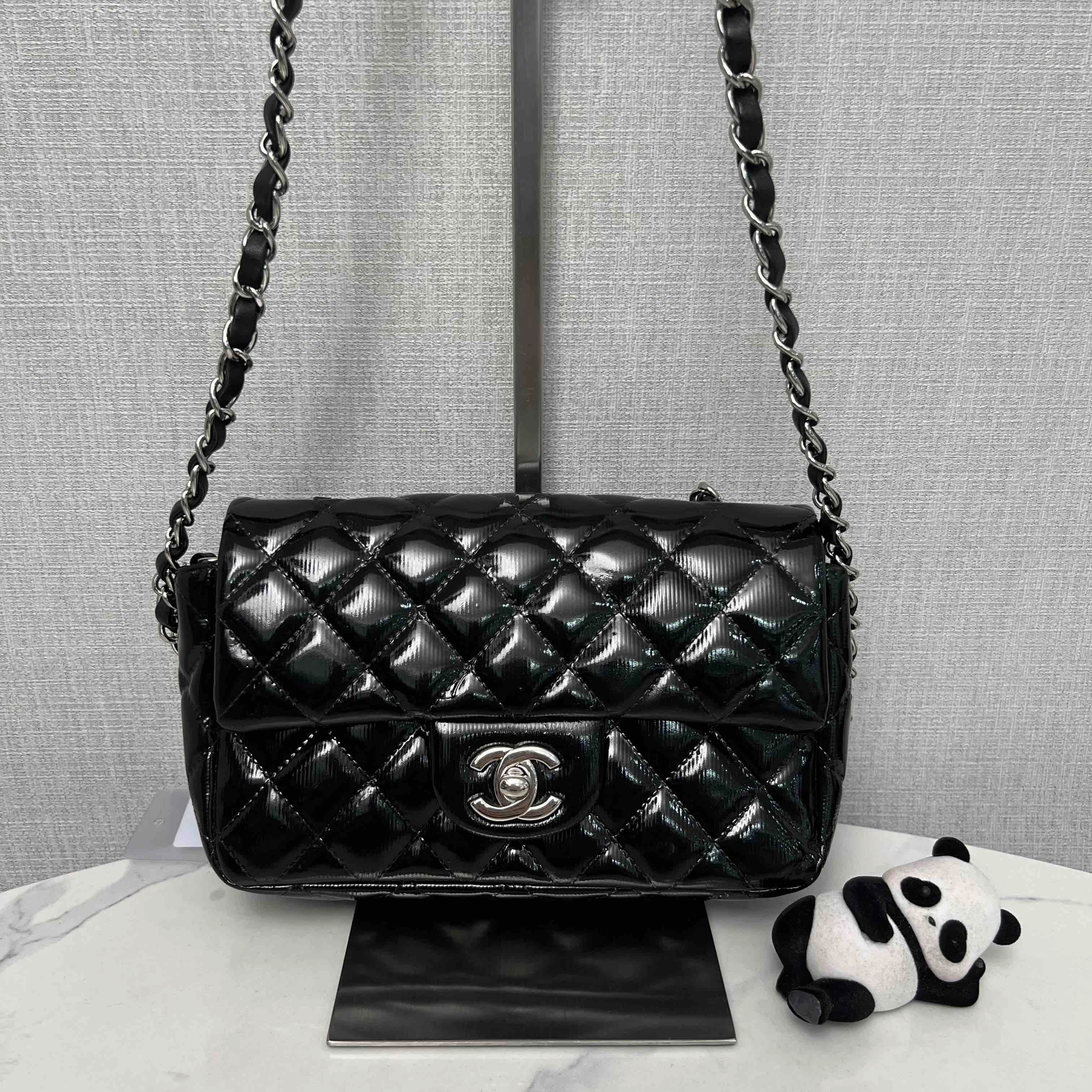 Chanel Classic Flap CF Mini Black Quilted Leather Chain Shoulder Bag