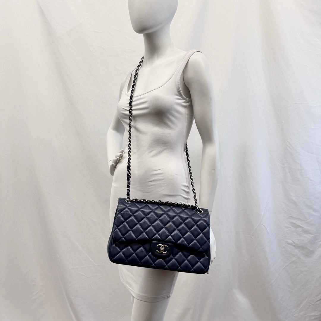 Chanel Classic Jumbo Caviar Double Flap Bag