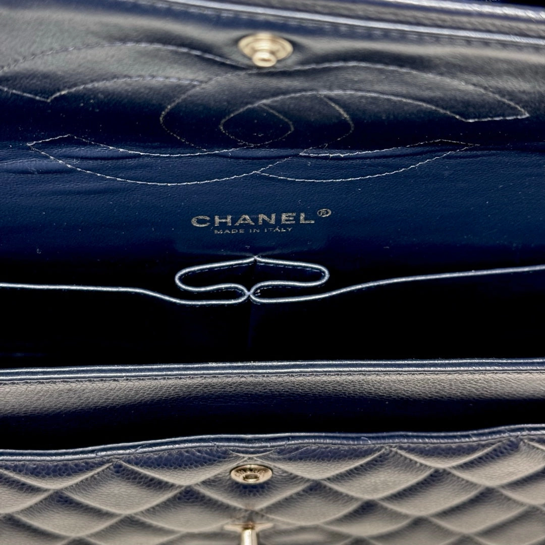 Chanel Classic Jumbo Caviar Double Flap Bag